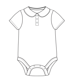 Patron ropa, Fashion sewing pattern, molde confeccion, patronesymoldes.com Body 0129 SS BABIES Bodies